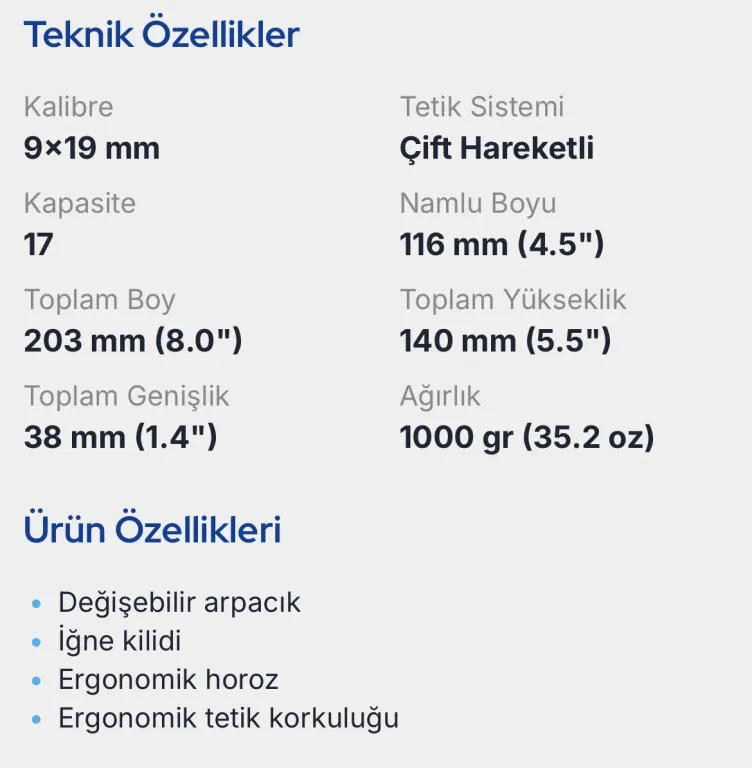 Sarsılmaz Kılınç Light - 2