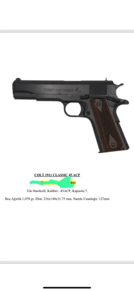 Cold 1911 Classıc 45 Acp