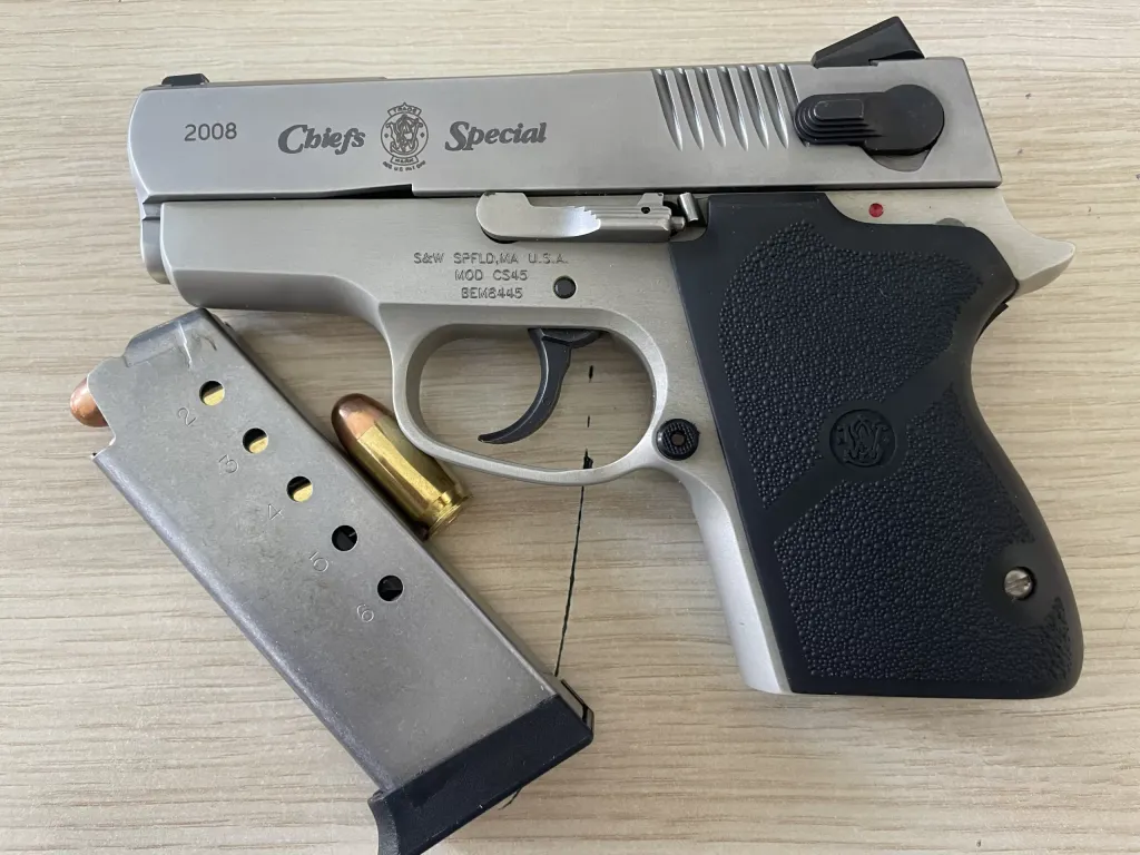 Nadir Özel Ve Kuvvetli 45Lik Smith Wesson Tabanca Kompakt Taşıması Kolay Sesi Obüs Topu Gibi Çıkan Sıfır Makina - 4