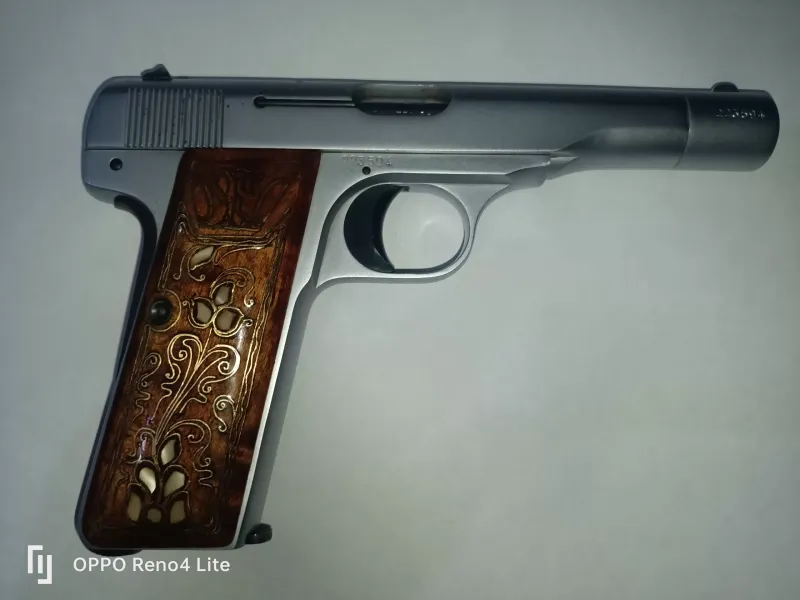 Özel Yapım Gümüş Kaplama 7 Mm Tabanca Silah