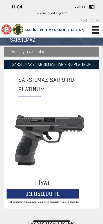 Sarsılmaz Sar 9 Rd Platinum - 3