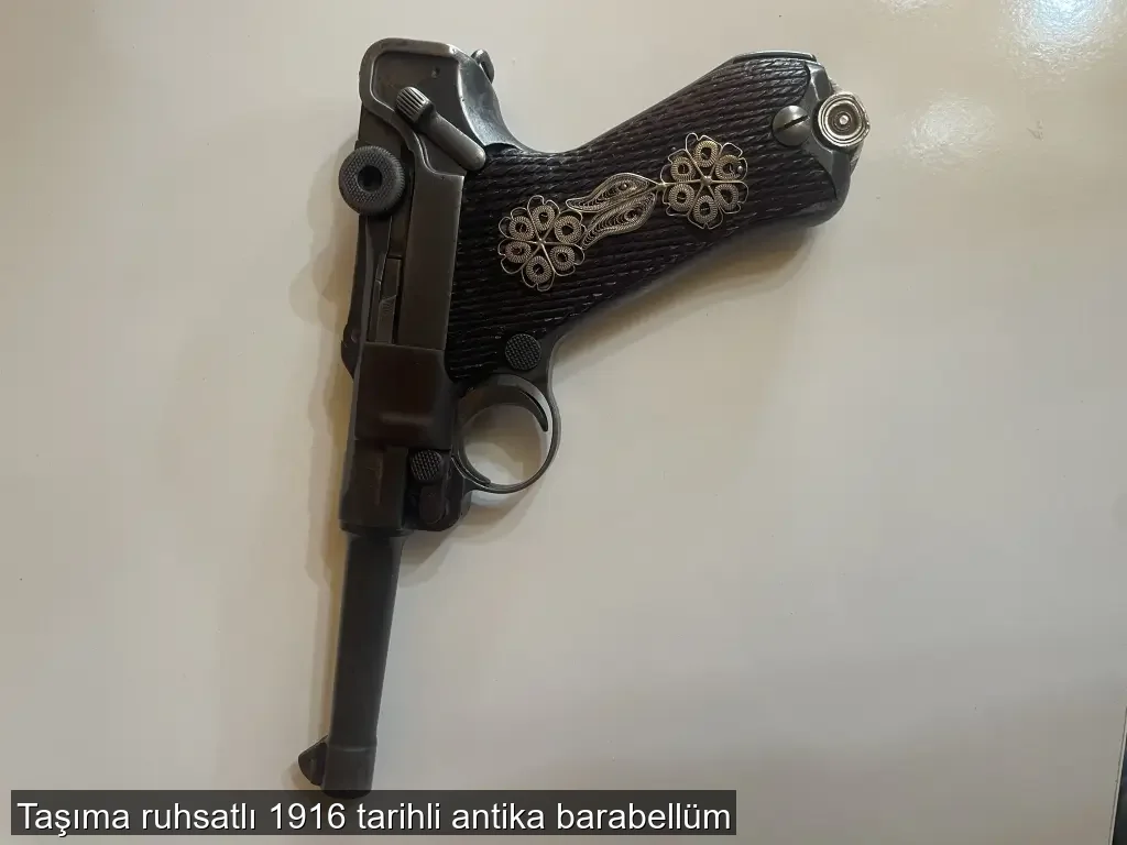 Taşıma ruhsatlı 1916 tarihli antika barabellüm - 2