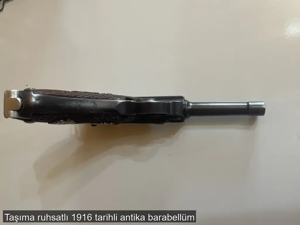 Taşıma ruhsatlı 1916 tarihli antika barabellüm - 6