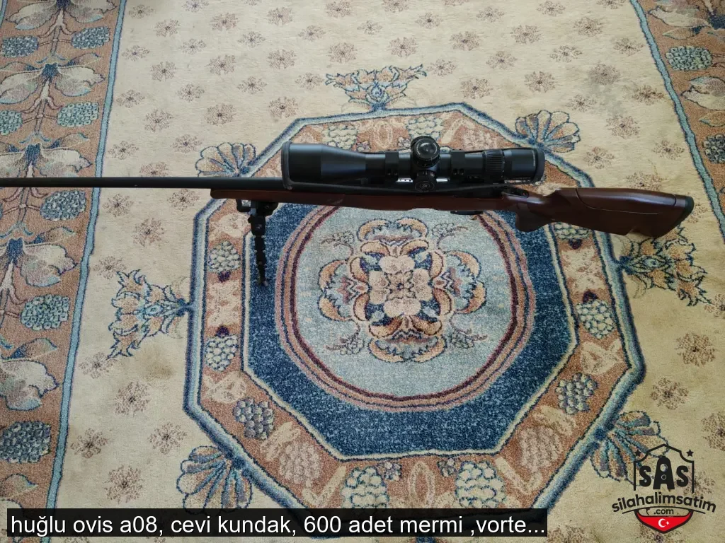 huğlu ovis a08, cevi kundak, 600 adet mermi ,vortex dürbünü,ayaklık ile beraber yivli tüfek
