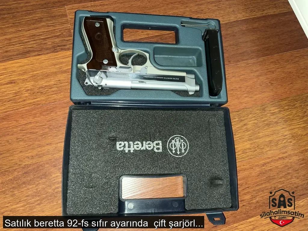 Satılık beretta 92-fs sıfır ayarında  çift şarjörlü taşıma ruhsatlı - 3