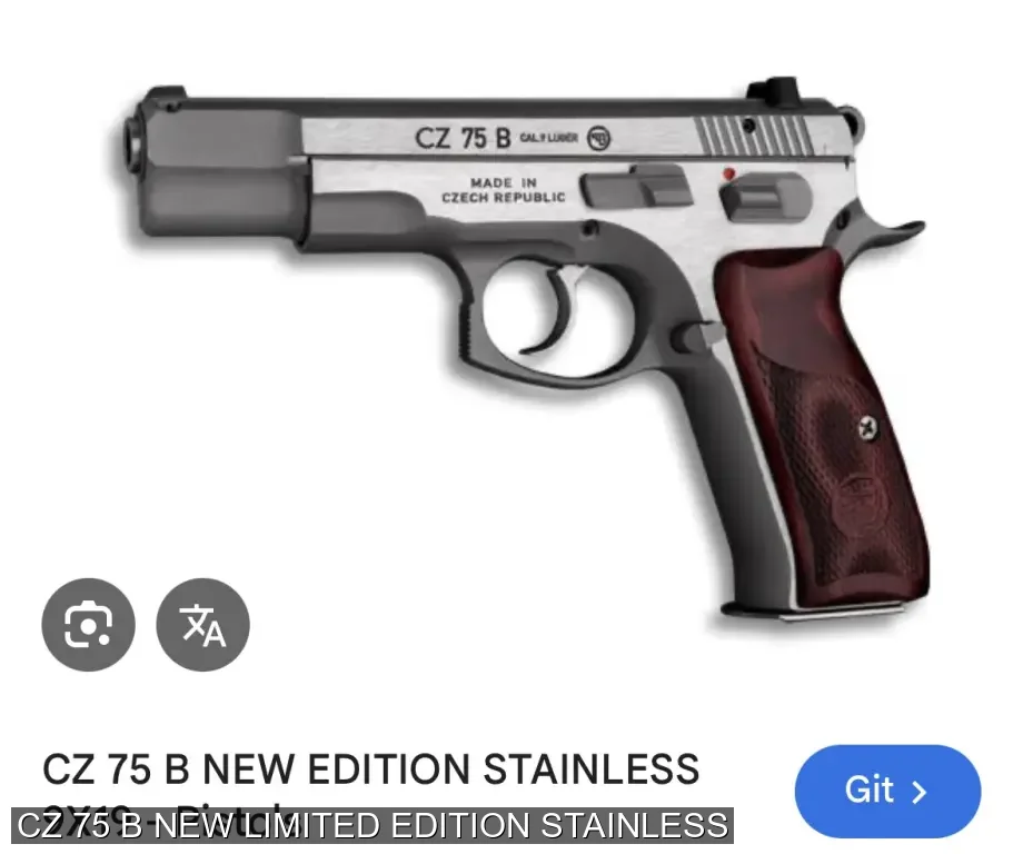 CZ 75 B NEW LIMITED EDITION STAINLESS - 8