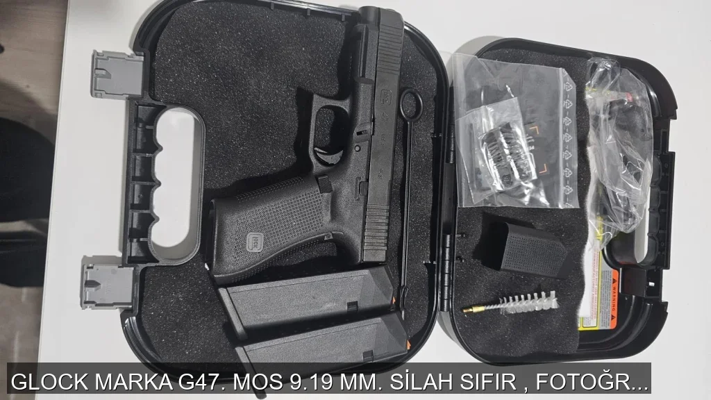 GLOCK MARKA G47. MOS 9.19 MM. SİLAH SIFIR , FOTOĞRAF ÇEKMEK İÇİN  ÇANTAYI AÇTIM .HİÇ KULLANILMADI. - 5