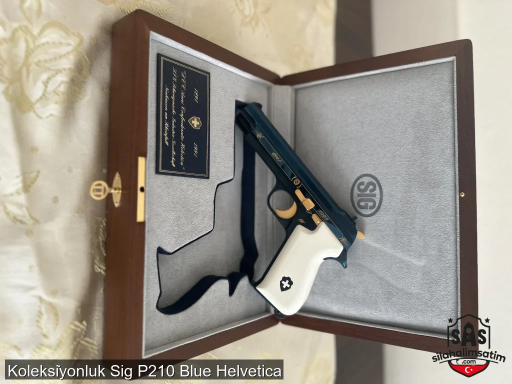 Koleksi̇yonluk Sig P210 Blue Helvetica - 5