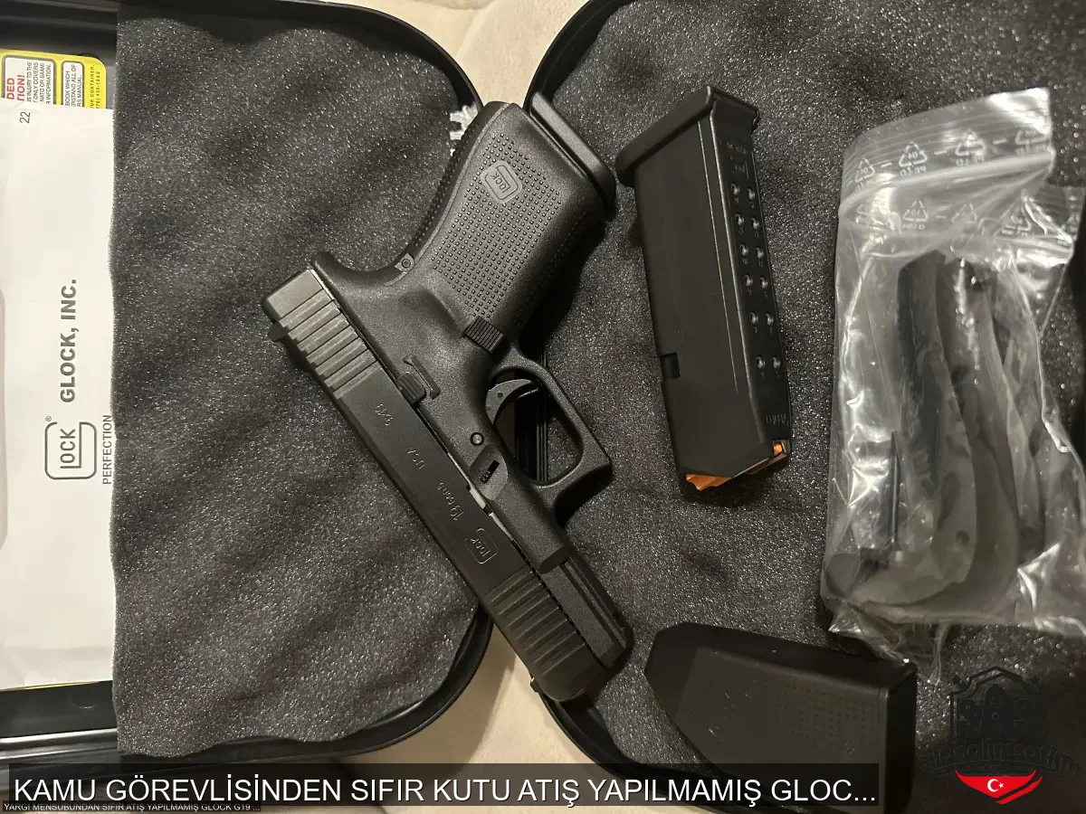 KAMU GÖREVLİSİNDEN SIFIR KUTU ATIŞ YAPILMAMIŞ GLOCK G19 GEN5 - 2
