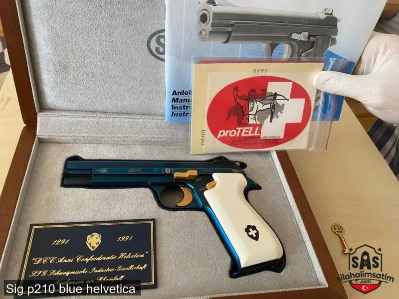 Sig p210 blue helvetica 