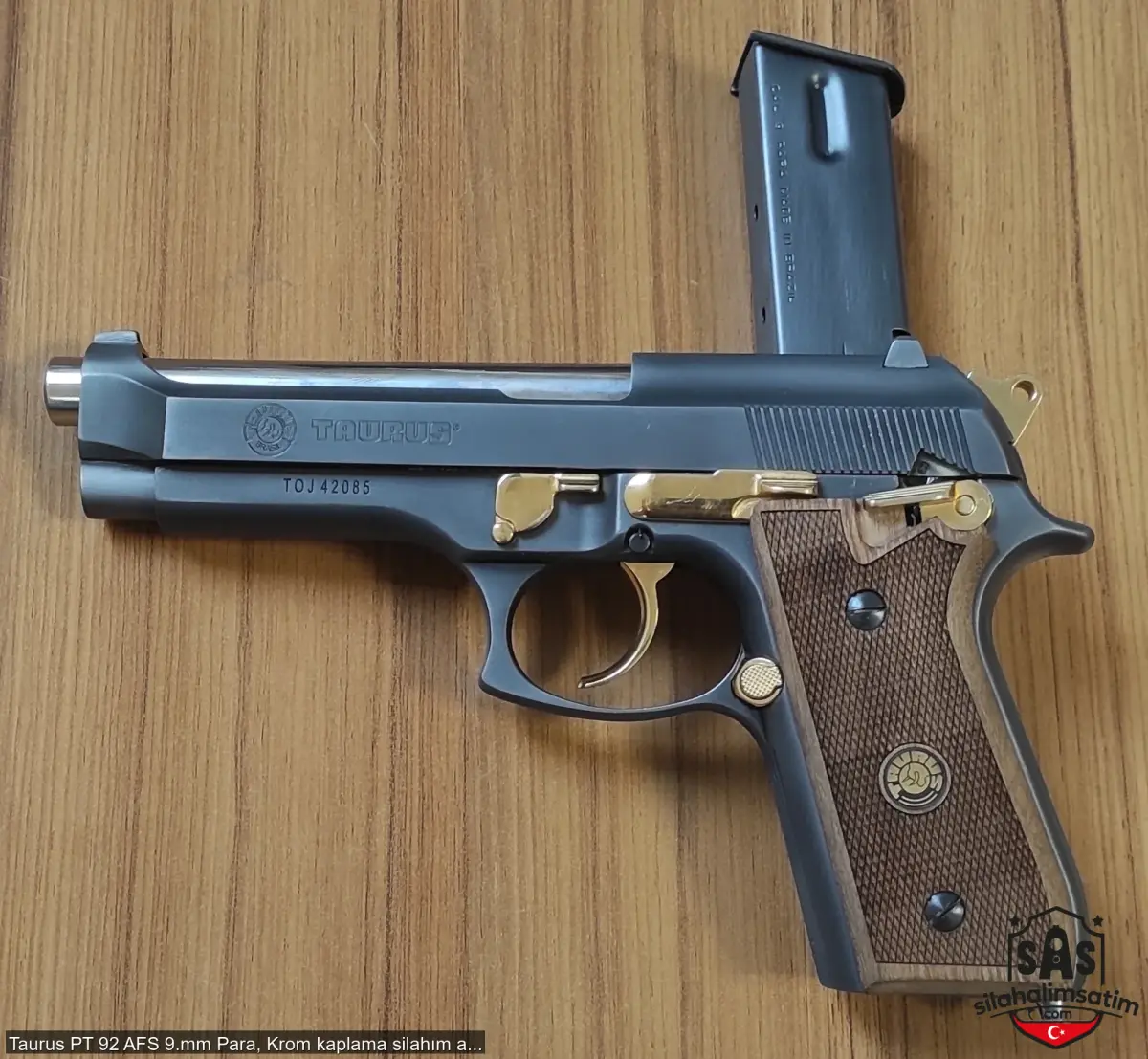 Taurus PT 92 AFS 9.mm Para, Krom kaplama silahım acil satılıktır. - 5