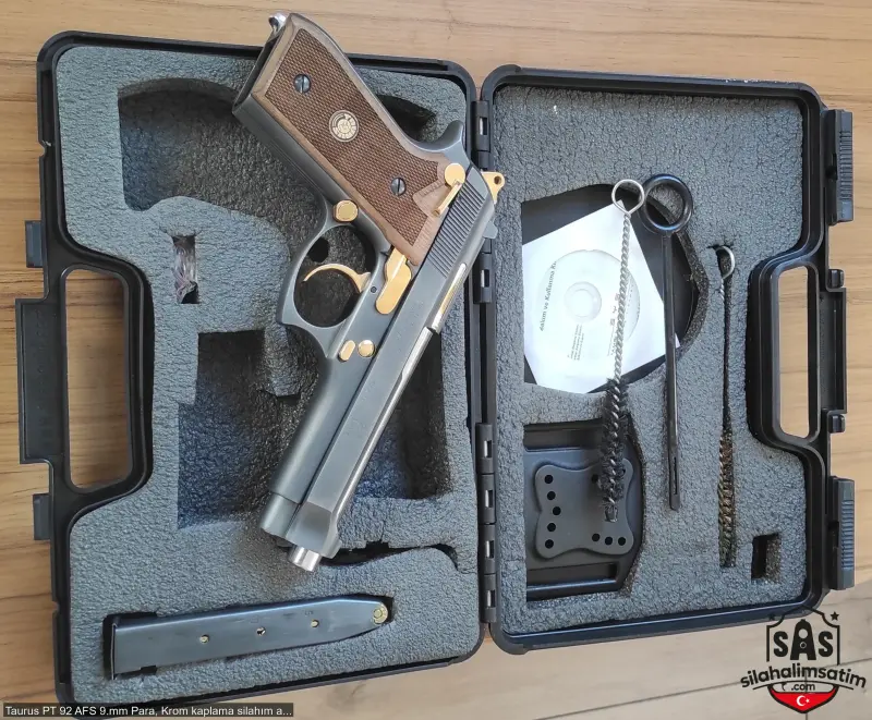 Taurus PT 92 AFS 9.mm Para, Krom kaplama silahım acil satılıktır.