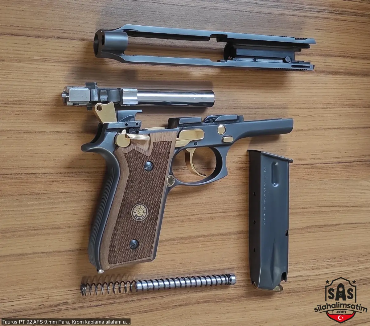 Taurus PT 92 AFS 9.mm Para, Krom kaplama silahım acil satılıktır. - 6