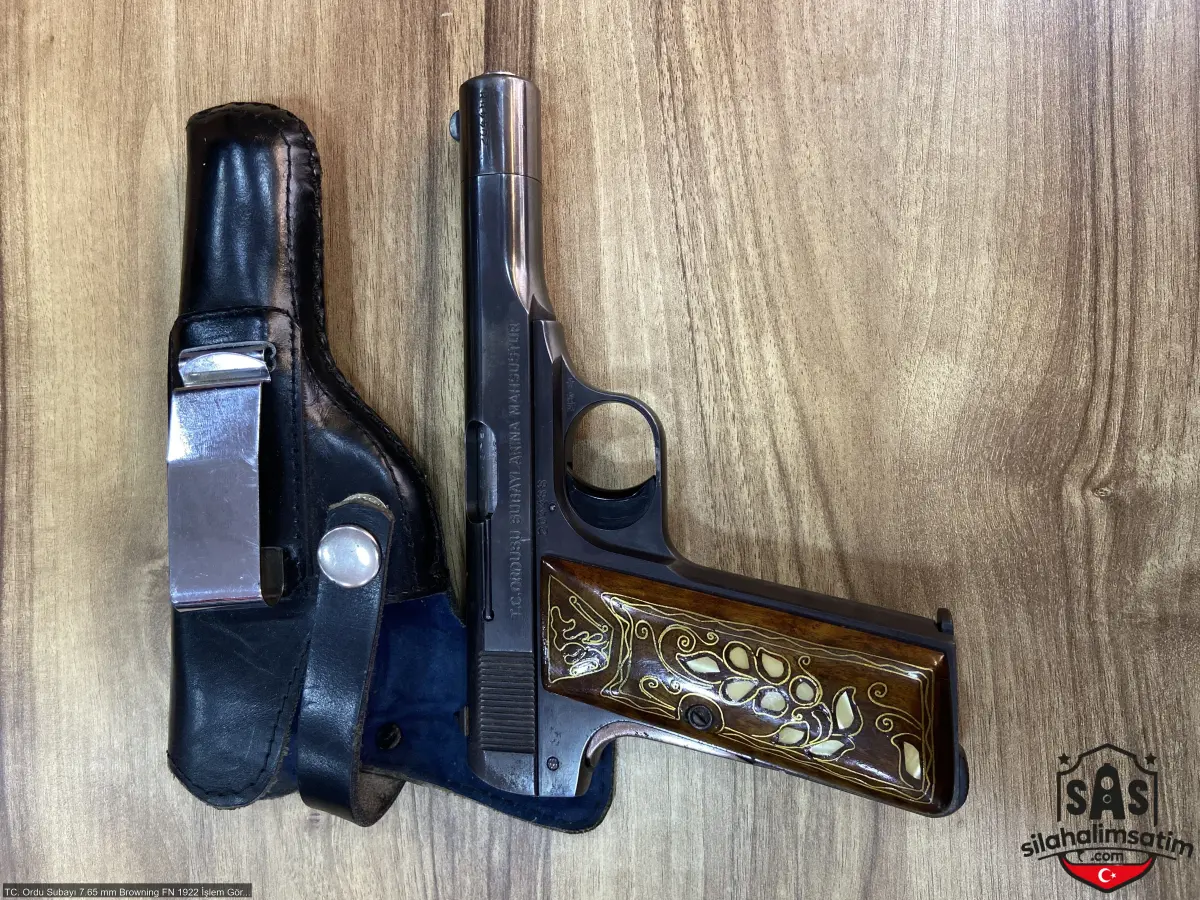 TC. Ordu Subayı 7.65 mm Browning FN 1922 İşlem Görmemiş Orijinal - 2