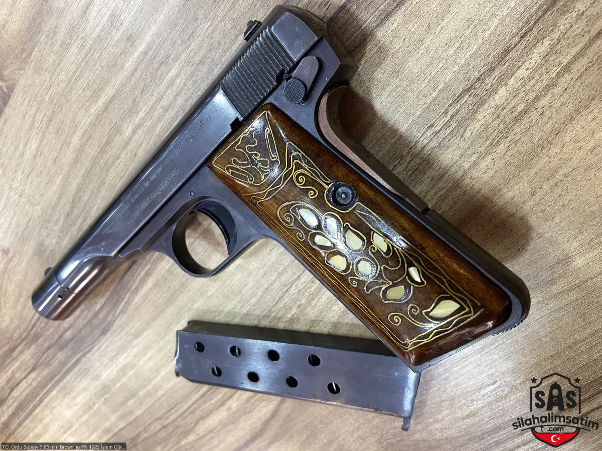 TC. Ordu Subayı 7.65 mm Browning FN 1922 İşlem Görmemiş Orijinal - 3