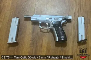 CZ 75 — Tam Çelik Gövde / 9 mm / Ruhsatlı / Emekli Polisten WHATSAPP TAN MESAJ ATINIZ